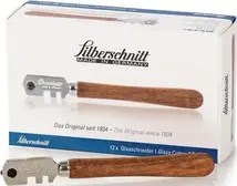 Glass cutter for glass thicknesses of 3-6 mm flat wooden handle SILBERSCHNITT