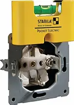 Spirit level Pocket Electric 7 cm plastic, yellow ± 1 mm/m with magnet STABILA
