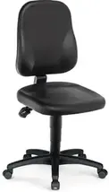 Office swivel chair castors black synthetic leather cushions 450-620 mm BIMOS